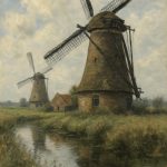 Paintings of mills by Monet